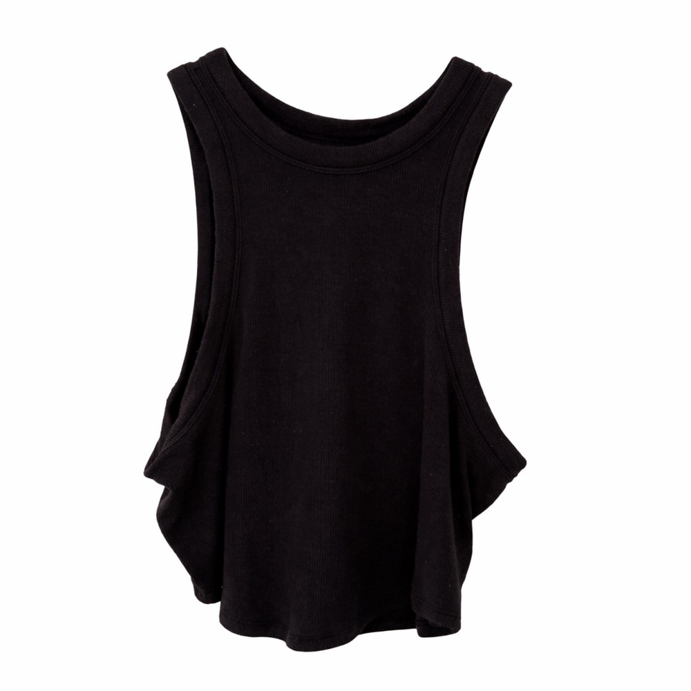 lululemon Ribbed High-Neck Cropped Tank – Black